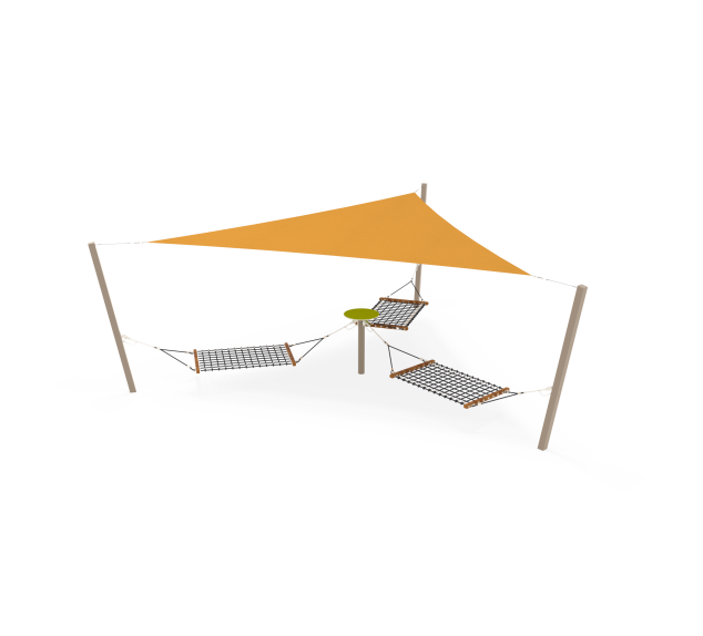 Hamac triple avec pare-soleil Faberland FLPB703