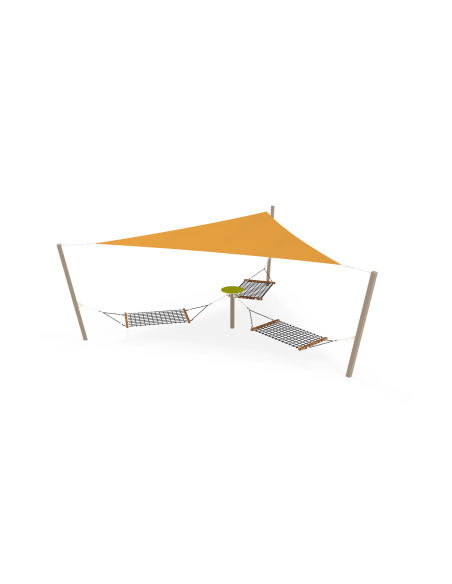 Hamac triple avec pare-soleil Faberland FLPB703