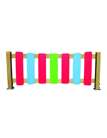 Clôture d'aire de jeux Bois Polyéthylène de 2 mètres | Distri Buggy