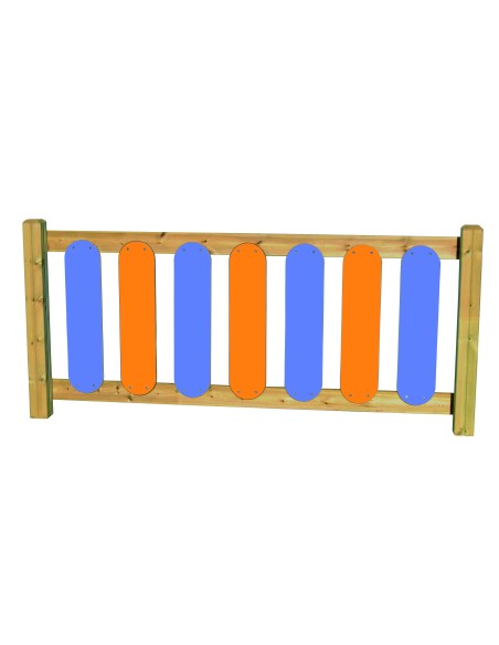 Clôture d'aire de jeux classique Bois Polyéthylène de 2 mètres | Distri Buggy