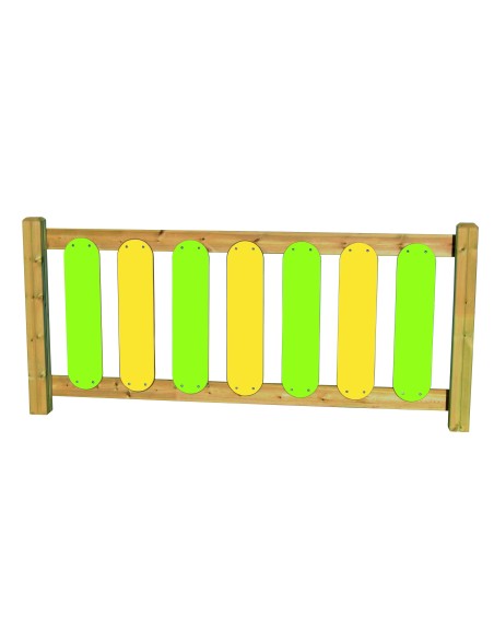 Clôture d'aire de jeux classique Bois Polyéthylène de 2 mètres | Distri Buggy