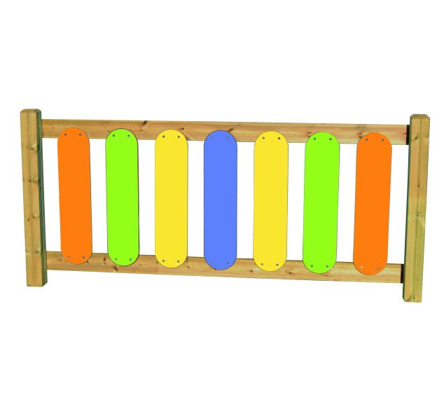 Clôture d'aire de jeux classique Bois Polyéthylène de 2 mètres | Distri Buggy
