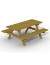 Table de pique-nique extérieure en pin | Distri Buggy