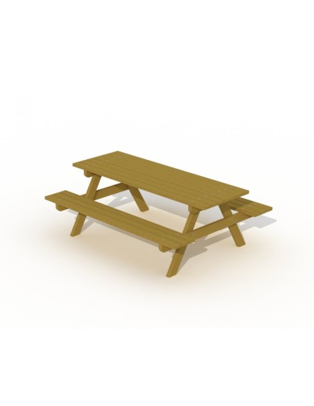 Table de pique-nique extérieure en pin | Distri Buggy