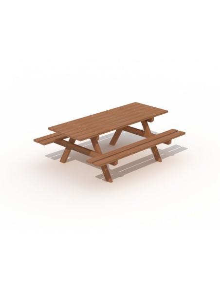 Table pique-nique en Padouk 200 x 150 cm | Distri Buggy
