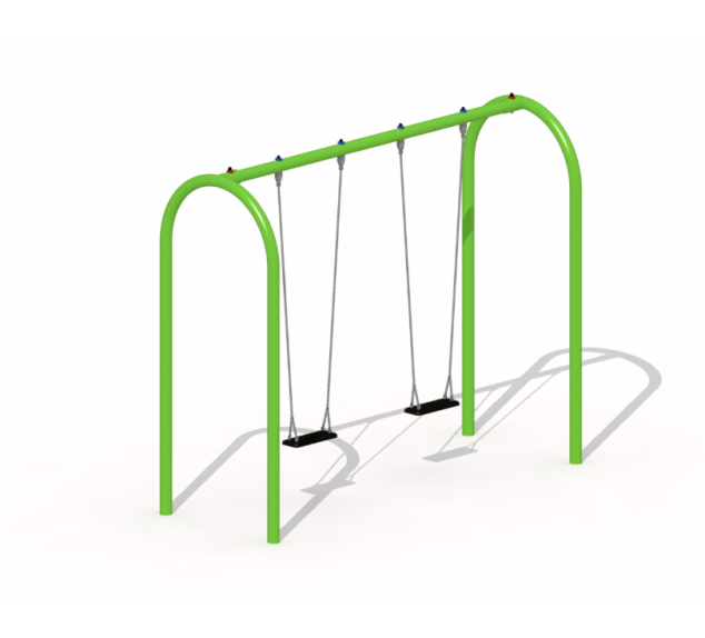 Balançoire 2 places en métal pour aire de jeux | Distri Buggy 2