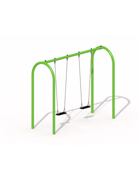 Balançoire 2 places en métal pour aire de jeux | Distri Buggy