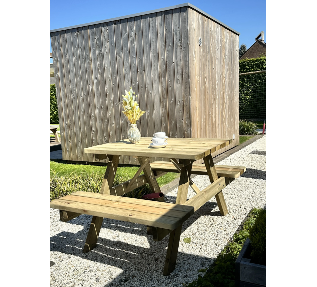 Table pique-nique en pin | Distri Buggy