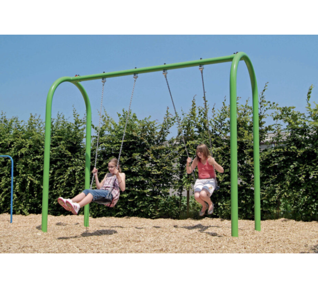 Balançoire 2 places en métal pour aire de jeux | Distri Buggy