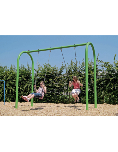 Balançoire 2 places en métal pour aire de jeux | Distri Buggy