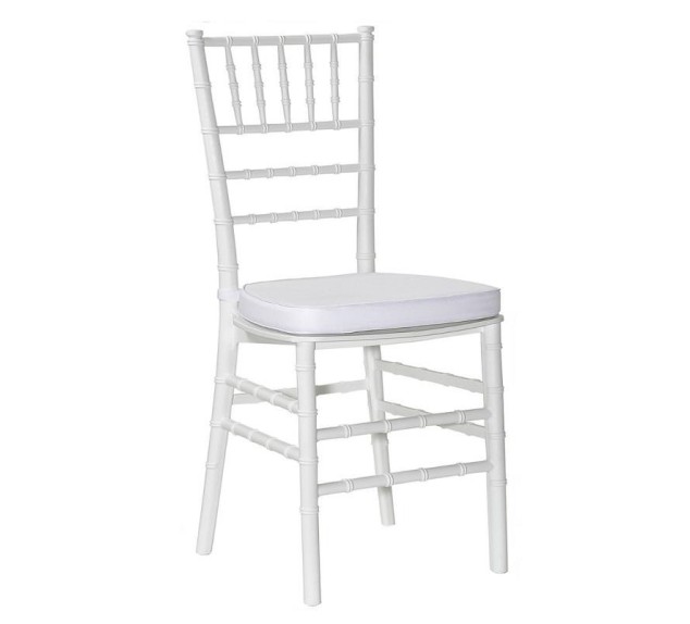 Chaise Chiavari Blanc avec coussin | Distri Buggy